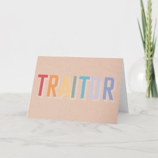 TRAITOR - carte de départ amusante