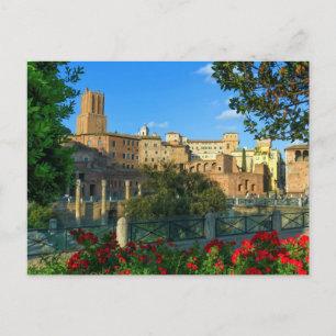Trajan's forum, Traiani, Roma, Italien Postkarte