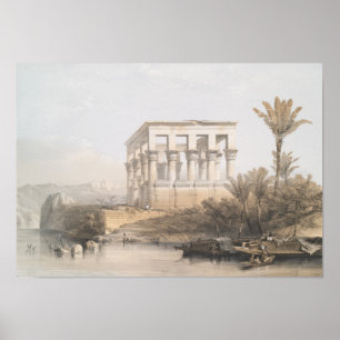 Trajans Kiosk, hypaethral Tempel in Philae Egypt Poster