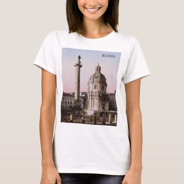 Trajans Säule in Rom (c. 1900) T-Shirt (Vorderseite)