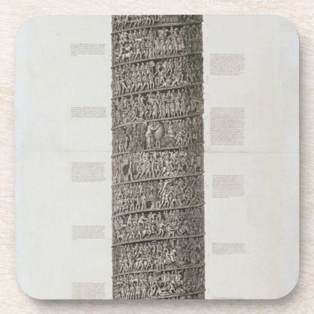 Trajans Spalte (Stich) Getränkeuntersetzer (Vorderseite)