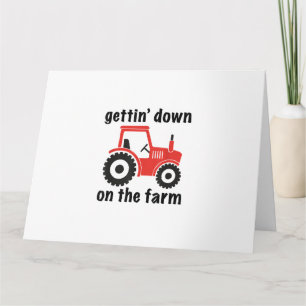 Traktor Abfahrt auf dem Bauernhof Stall Danc Karte