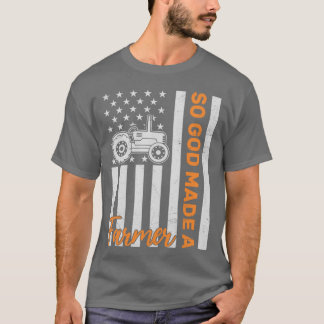 Traktor Amerikanische Flagge Farmer Freunde T-Shirt