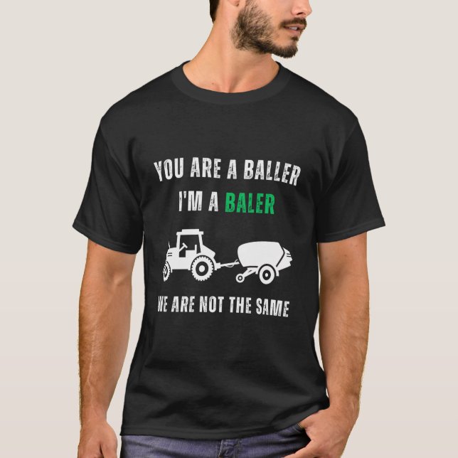 Traktor Bauer Hay Bauer Baler Funny Traktor T-Shirt (Vorderseite)