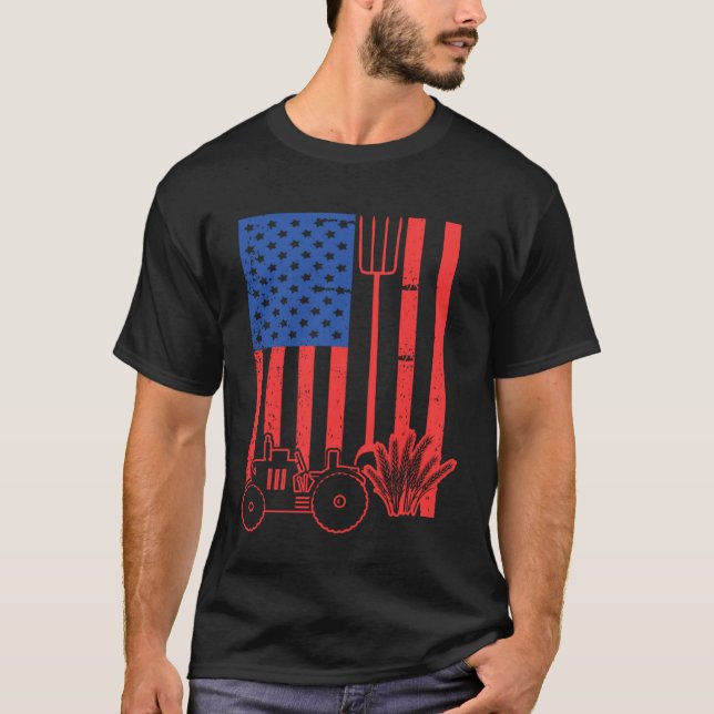 Traktor, der Bauer anzieht Bauer T-Shirt (Vorderseite)