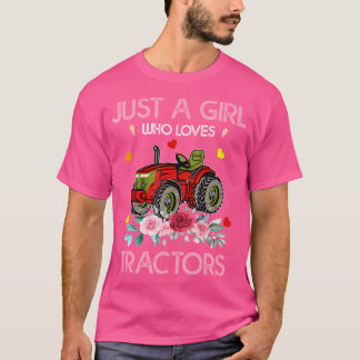 Traktor für Frauen nur ein Mädchen, das Lieben Tra T-Shirt