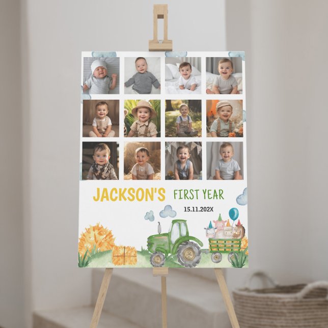 Traktor Geburtstag Foto Meilenstein Unterzeichnung Poster (Von Creator hochgeladen)