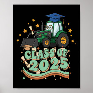 Traktor Graduate Cl von 2025 Kids Mens Womens Grad Poster