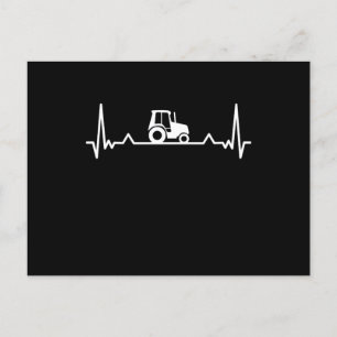 Traktor Heartbeat Landwirtschaft und Bauer Geschen Postkarte
