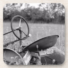 Traktor in Untersetzer für Langgras