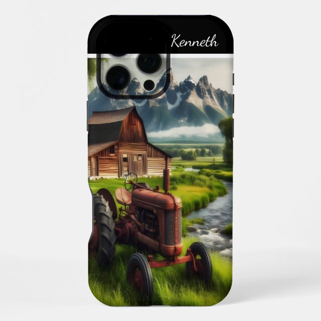 Traktor iPhone 16 Pro Max Hülle (Rückseite)