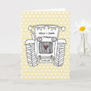 Traktor-Land-Hochzeitskarte Karte