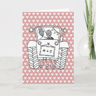 Traktor Land Hochzeitskarte Karte