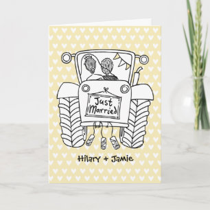 Traktor-Land-Hochzeitskarte Karte