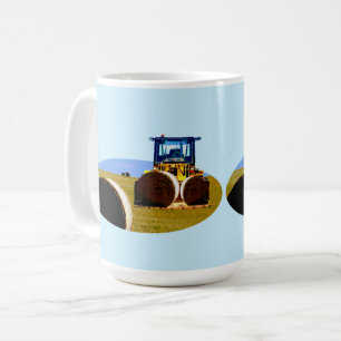 Traktor mit Hay-Bales-Ölfarbe Kaffeetasse