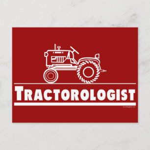 Traktor Ologist RED Postkarte