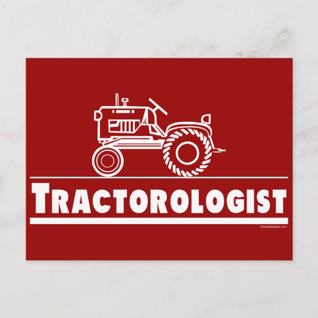 Traktor Ologist RED Postkarte (Vorderseite)