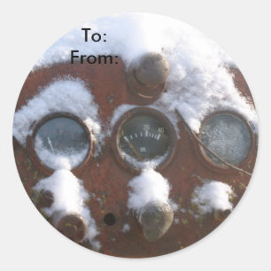 Traktor-Platten-Weihnachtsgeschenk-Umbau Runder Aufkleber