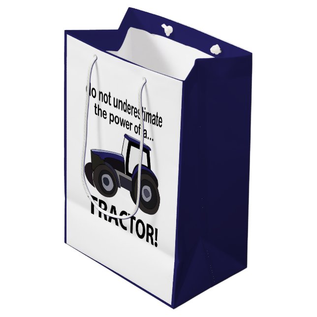 Traktor, Power Mittlere Geschenktüte (Vorderseite Schrägansicht)