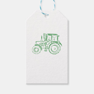 Traktor Sketch Gastgeschenk Gift Tags Geschenkanhänger