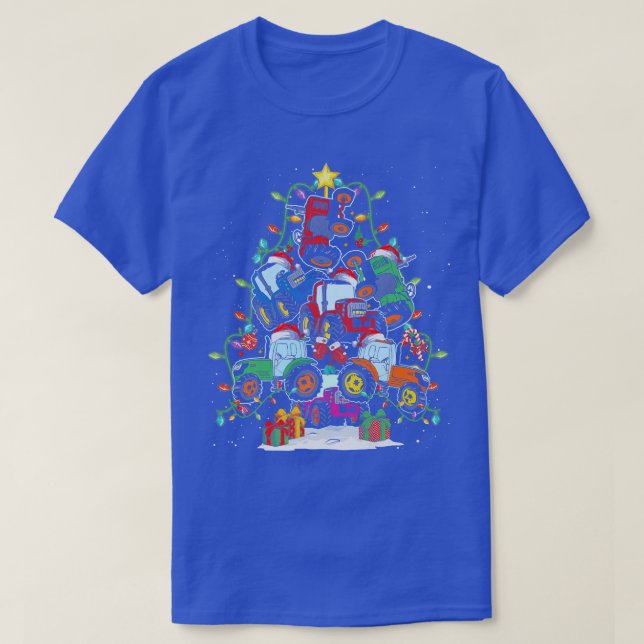 Traktor Trucker Weihnachtsbaum Leichtbaum Traktor  T-Shirt (Design vorne)