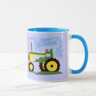 Traktor unter blauem Himmel Tasse