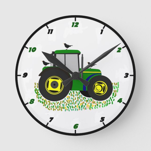 Traktor-Wanduhr Runde Wanduhr (Vorderseite)