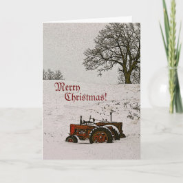 Traktor Weihnachtskarte Feiertagskarte