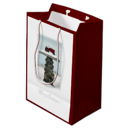 Traktor-Weihnachtsmittlere Geschenk-Tasche Mittlere Geschenktüte