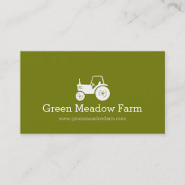 Traktor, weiß, grün, moderne Visitenkarte