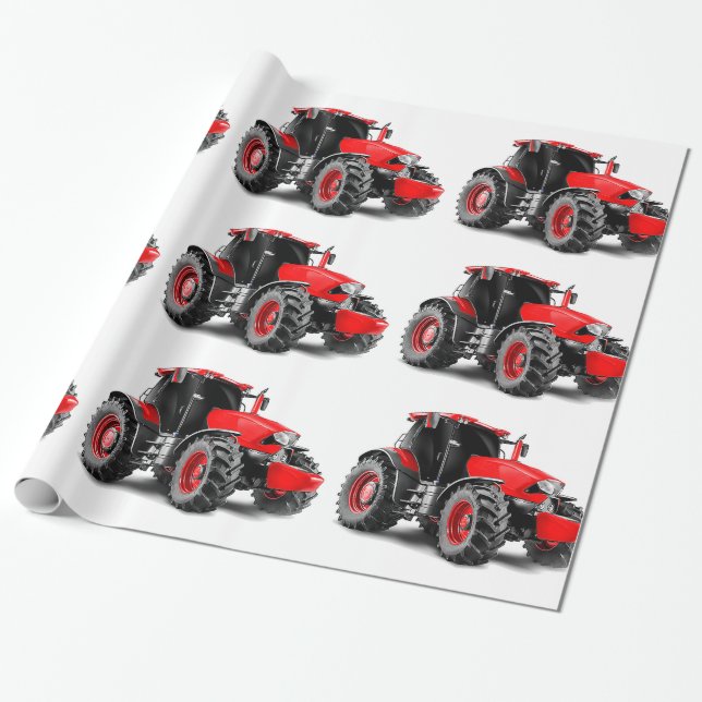 Traktorbild für glänzendes Papier Geschenkpapier (Ungerollt)