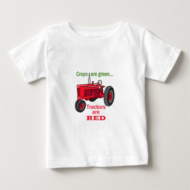 Traktoren sind rot baby t-shirt (Vorderseite)