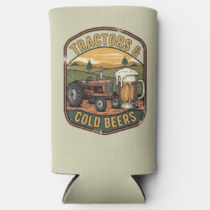 Traktoren und kalte Biere Vintage Farm Leben Selters Dosenkühler