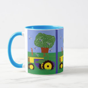 Traktoren und Libellen Tasse