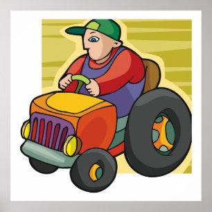 Traktorfahrer Poster