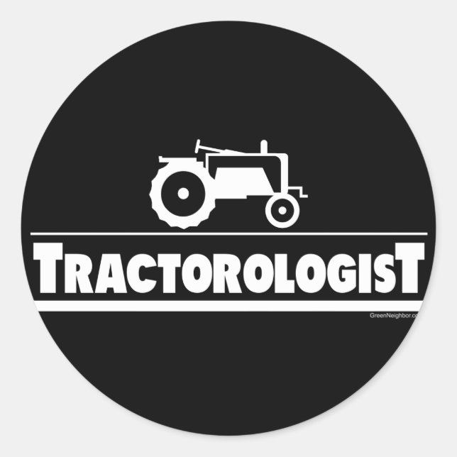 Traktorologe Runder Aufkleber (Vorderseite)