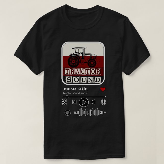 Traktorsound mp3 im Musikplayer  T-Shirt (Design vorne)