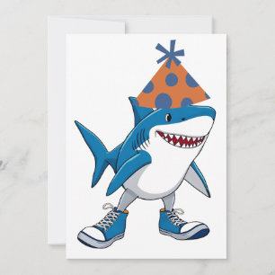 Tralalero Tralala Birthday Cartoon Shark Einladung