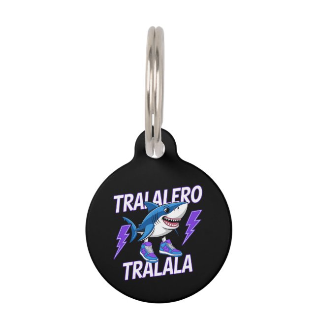 Tralalero Tralala Bootleg Funny Shark Meme Graphic Haustiermarke (Vorderseite)