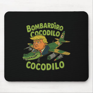 Tralalero Tralala Crocodilo Trump Italienischer Br Mousepad