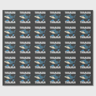 Tralalero Tralala Funny Shark Meme Geschenkpapier