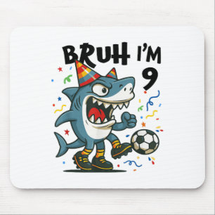 Tralalero Tralala Italian Brainrot Boy Soccer 9. Mousepad