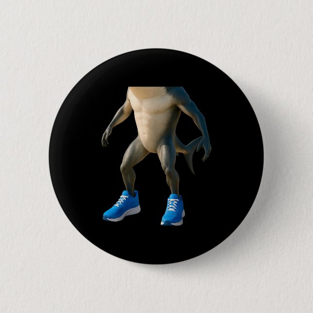 Tralalero Tralala Italian Brainrot Halloween Costu Button (Vorderseite)
