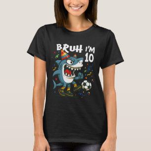 Tralalero Tralala Italien Brainrot Fußball 10. Geb T-Shirt