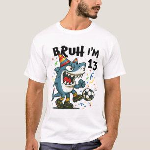 Tralalero Tralala Italien Brainrot Fußball 13. Geb T-Shirt