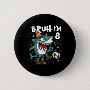 Tralalero Tralala Italien Brainrot Fußball 8. Gebu Button
