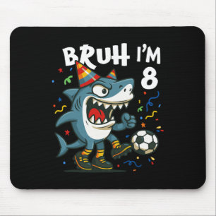 Tralalero Tralala Italien Brainrot Fußball 8. Gebu Mousepad