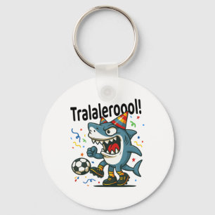 Tralalero Tralala italienischer Brainrot-Fußball-G Schlüsselanhänger