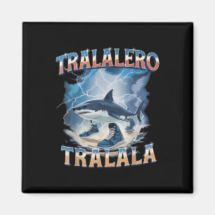 Tralalero Tralala Lustiger Hai Italienischer Brain Magnet