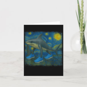 Tralalero Tralala Lustiger Hai Van Gogh Sternennac Karte